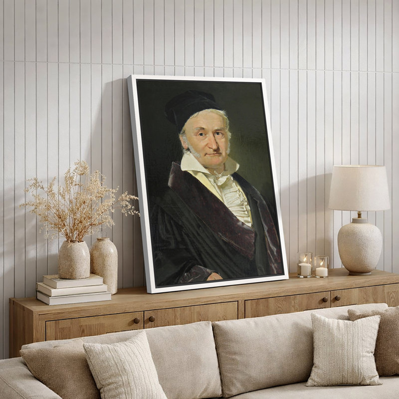 Distingué Elder Gentleman Portrait, H 36 po x l 24 po x P 1,5 po, Cadre flottant blanc