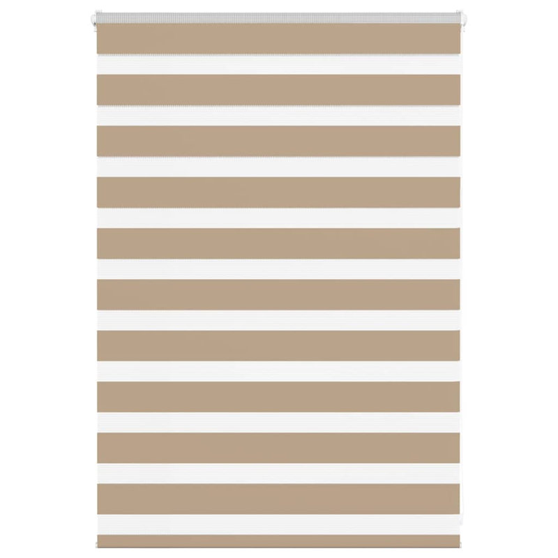George Oliver Zebra Blind Polyester, Sand Brown, 95cmW x 100cmL