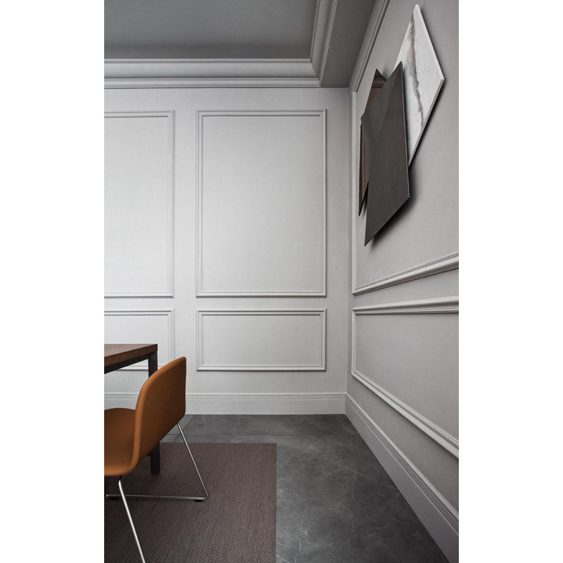 Moulure de panneau en polyuréthane blanc apprêté P 1 po x l 2-3 / 8 po x L 78-3 / 4 po, 2 Pack