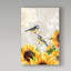 «Myron Sunflower Birds II», art textuel sur toile tendue-25331001