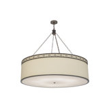 54"W Cilindro Circle X Textrene Pendant