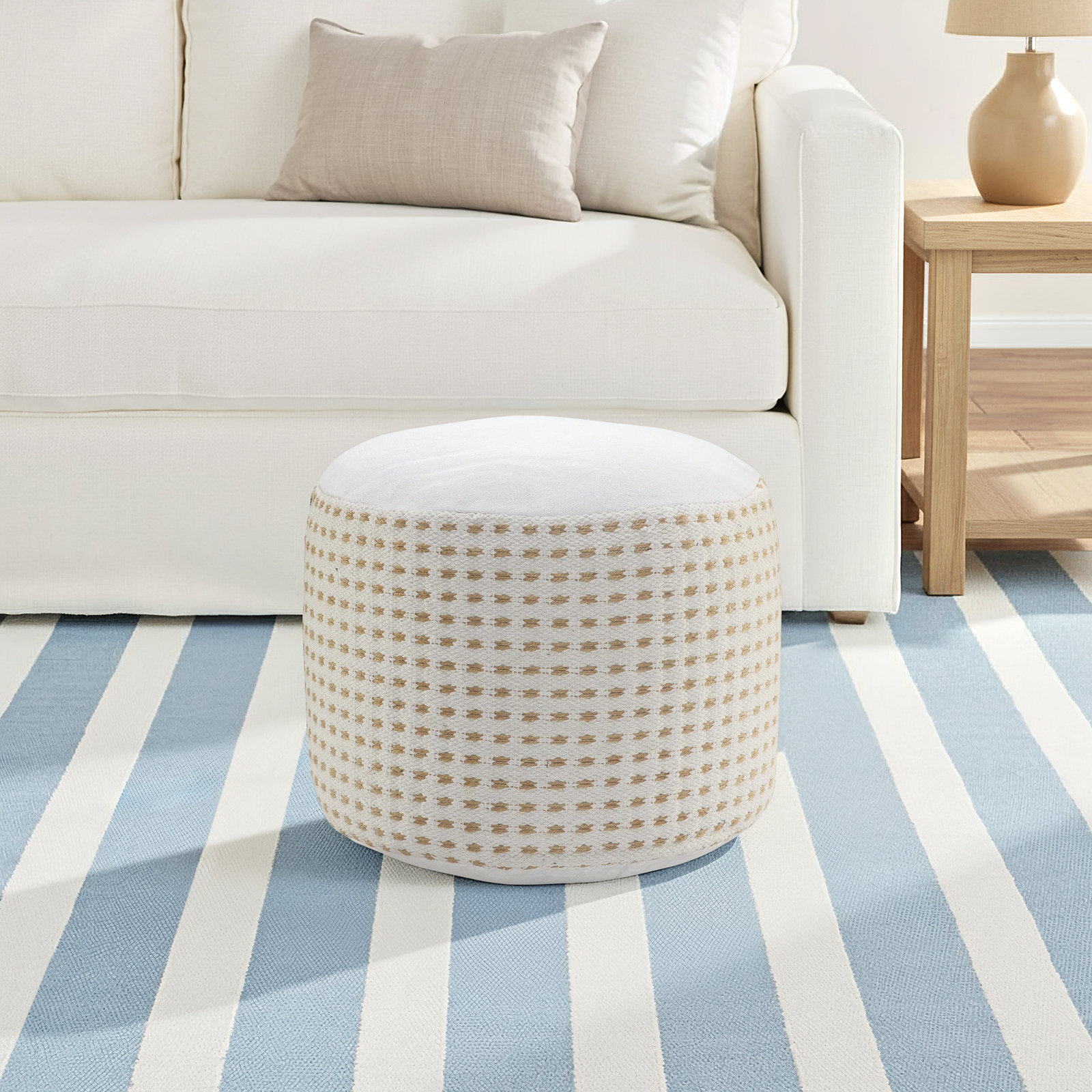 Mirabella Upholstered Pouf
