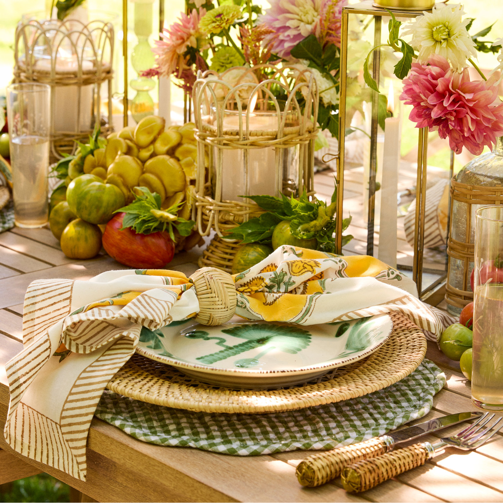 Cabana Cotton Napkin, Yellow Floral