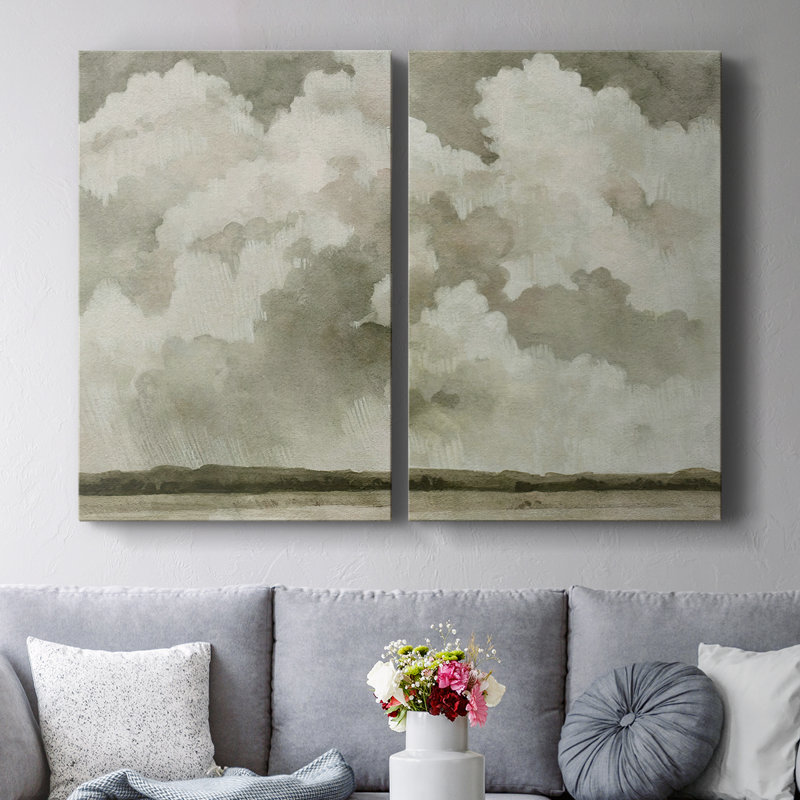 Toile tendue avec toile Big Big Sky I-Premium - prête à être accrochée, H 60 po x l 80 po