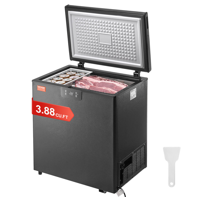 3.9 Cubic Feet Freezer with Adjustable Temperature Controls, Black