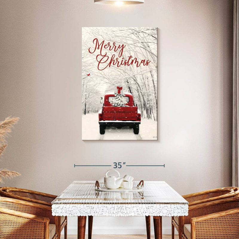 Camion de joyeux Noël rétro Lelend, H 45 po x l 30 po