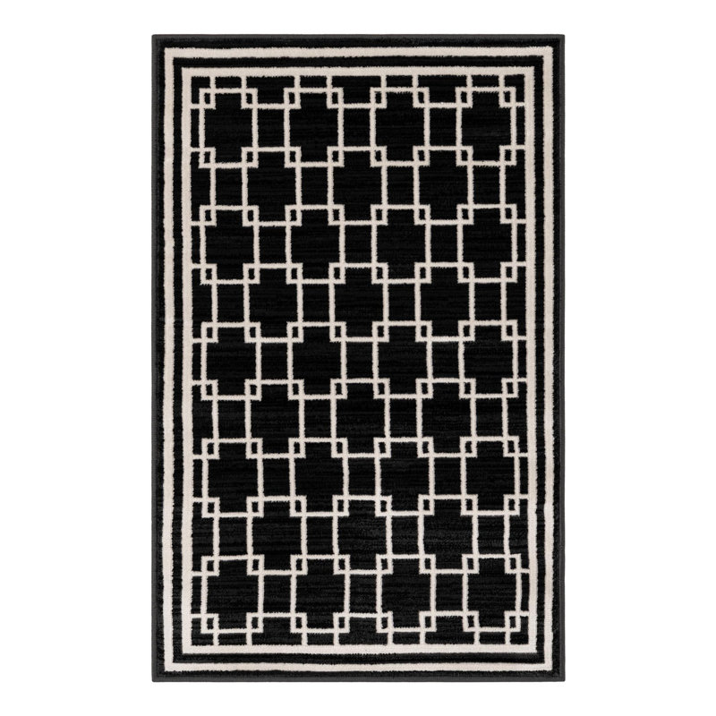 Tapis noir Jill Zarin Metropolitan Uptown, Rectangle 2 pi x 3 pi 1 po