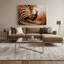 Oiseaux, art mural sur toile beige-7419588