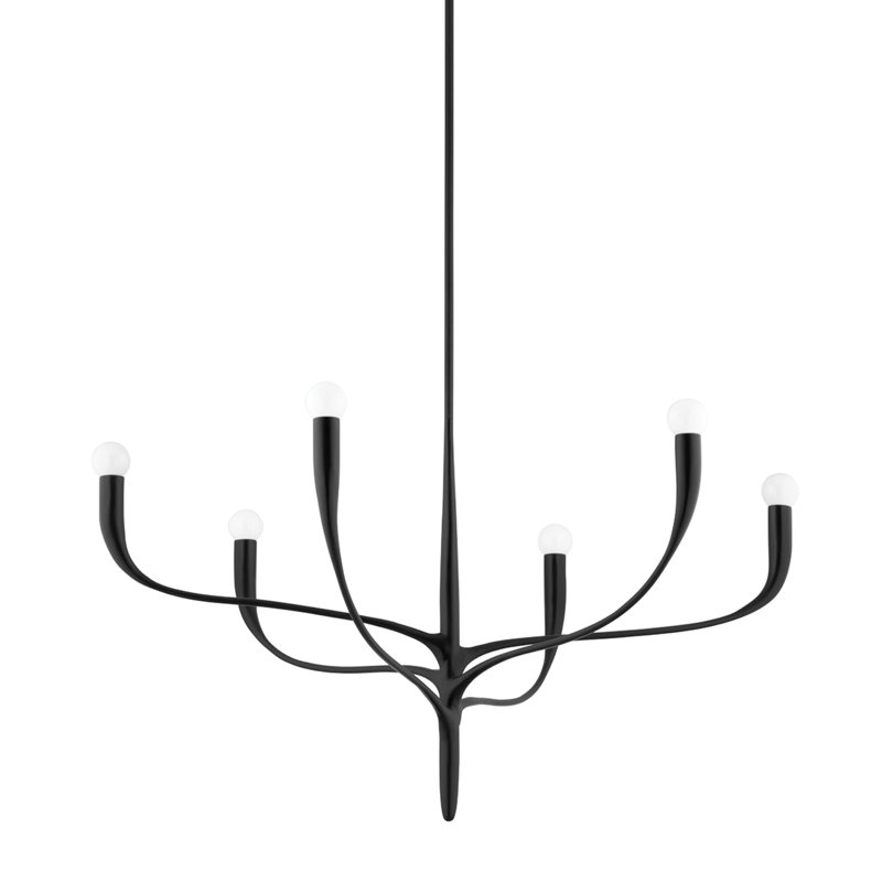Labra 6 Light Chandelier, Aged Iron