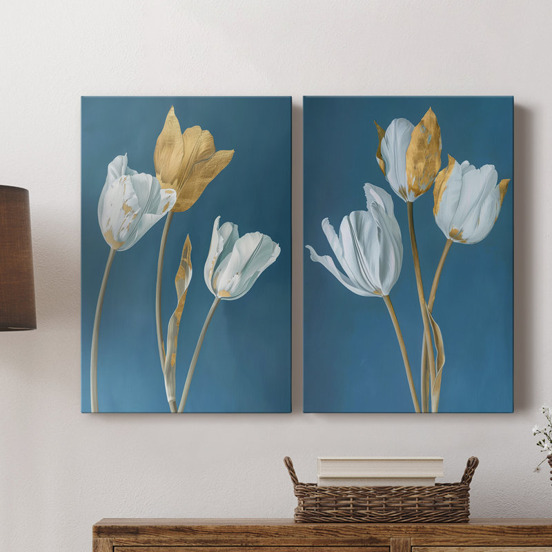 Toile tendue FLORAL Series Cxxx-Premium Gallery - prête à être accrochée, H 36 po x l 48 po