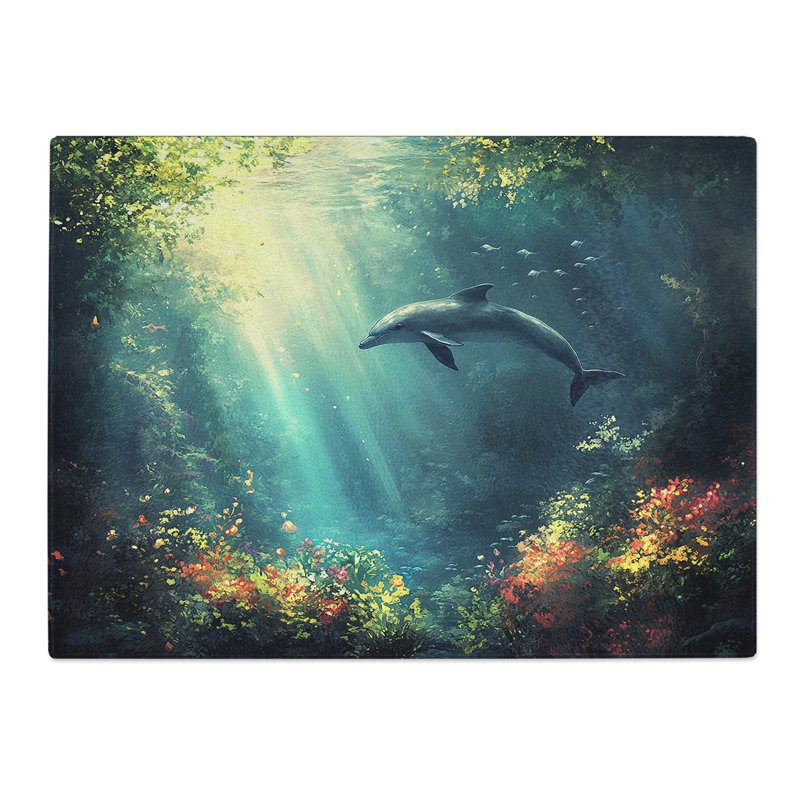 Dolphin Vol.4  Glass Chopping Board