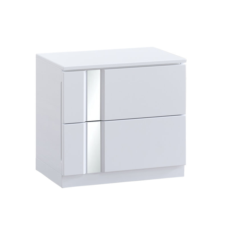 Anulus Modern 2 Drawer Lacquer Nightstand