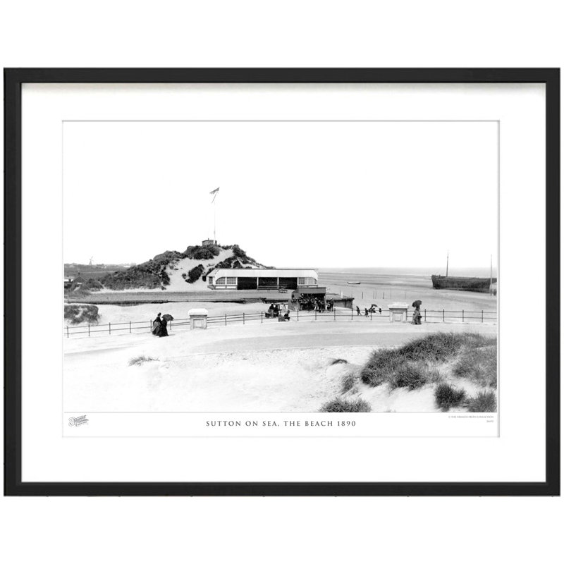 Sutton On Sea, The Beach 1890 by Francis Frith - Single Picture Frame Print, 40cm H x 50cm W x 2.3cm D