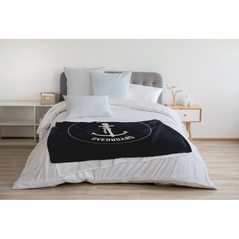 Jeté polaire Nautical Nights, L 60 po x L 80 po, Bleu requin, 1.95