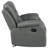 Nova 3-piece Upholstered Motion Reclining Sofa Set Dark Grey