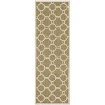 Arneshia Geometric Green/Beige Area Rug