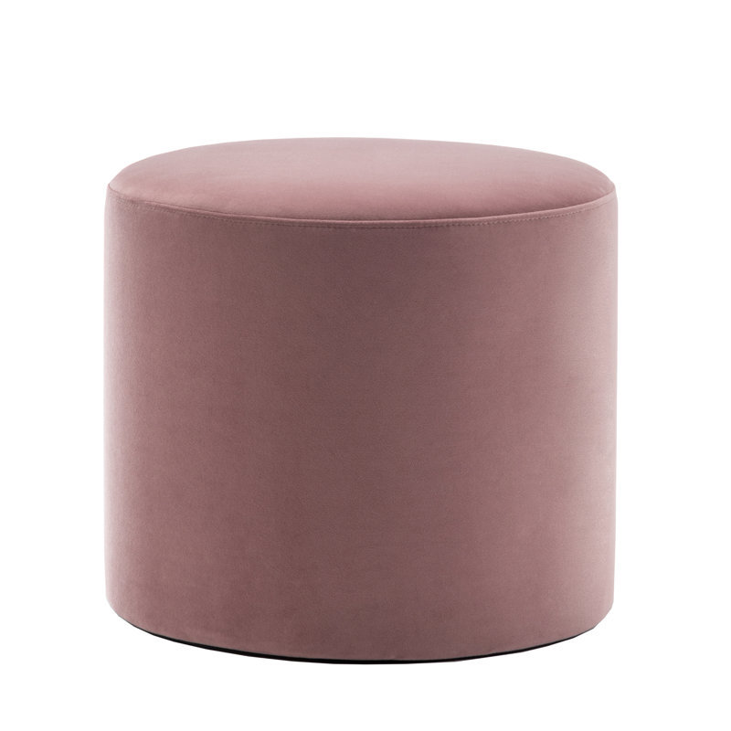 Upholstered Pouf, Brush Velvet