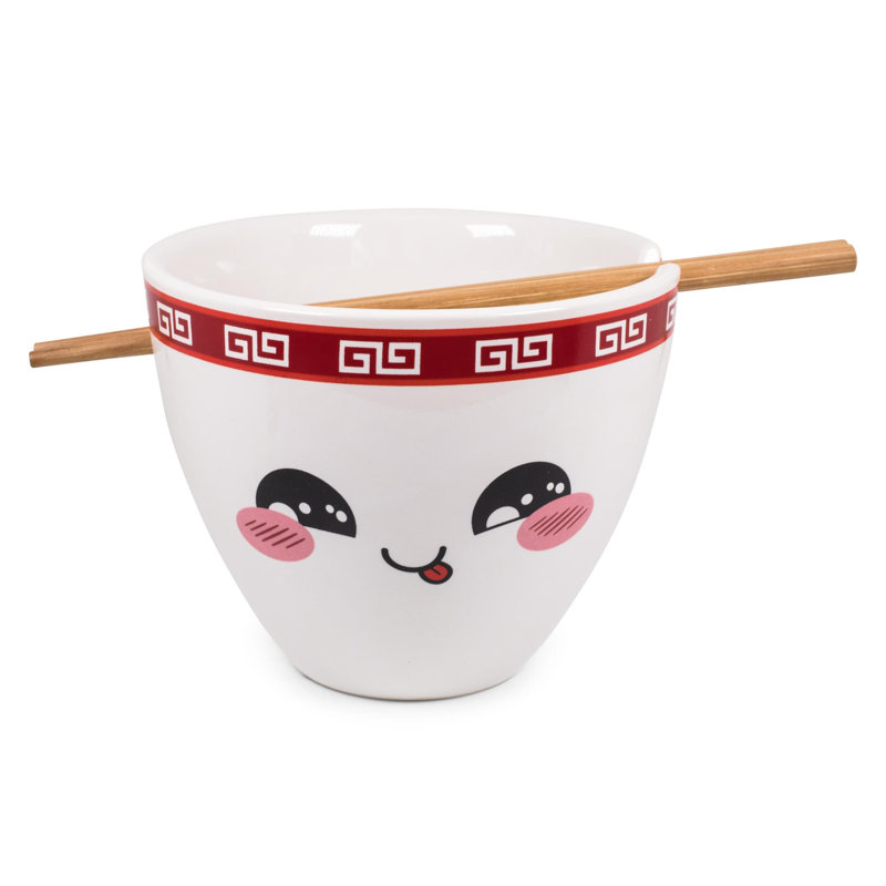 Service de vaisselle japonais Gwendell Bowl Bop Tso affamé | Bol Ramen 16 onces, baguettes