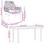 Ensemble repas de patio avec coussins en verre et poly rotin-727446106-727446053-727446049