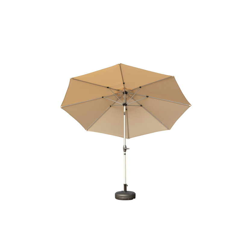 Parasol d'extérieur 9 pi - résistance, imperméable, construction, pour jardin, terrasse, cour, piscine (matériau imperméable beige,