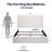 Caron Upholstered Wingback Bed, 52.3" High King Size Headboard, Simplicity, Minimalist, Without Wooden Slats, Box Spring Request, Easy Assembly-1353644376
