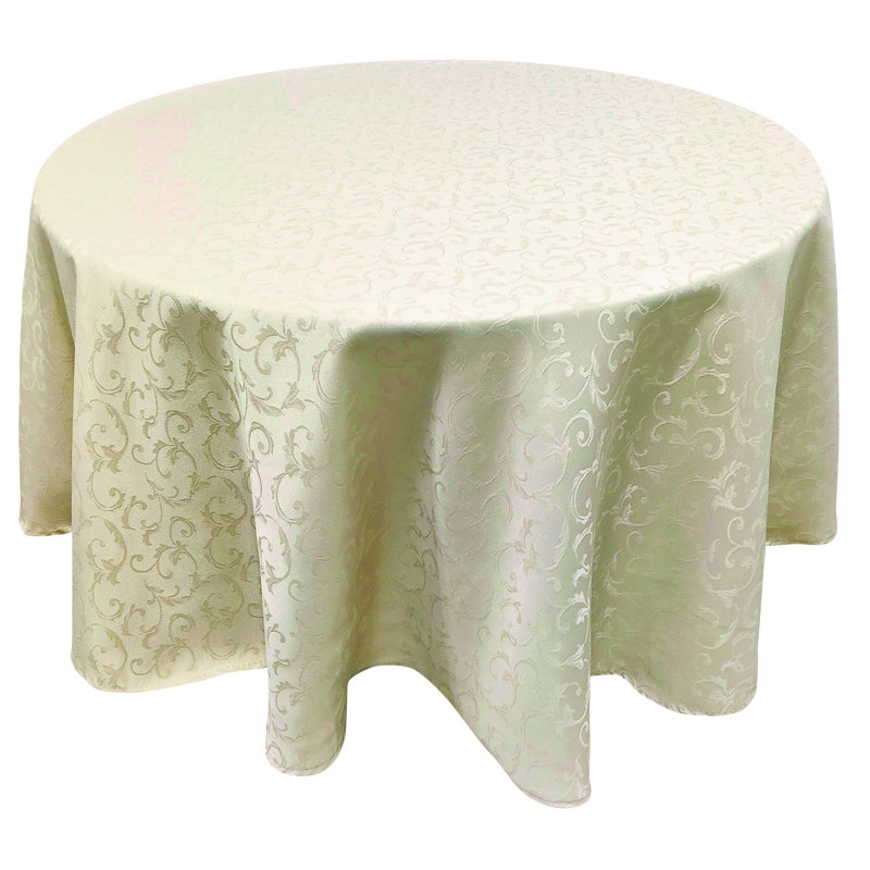 Nappe florale ronde, 60 po x 60 po, Argent