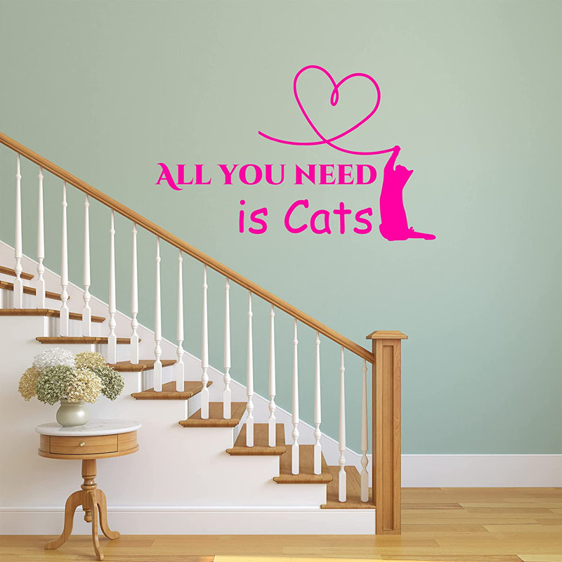 Adhésif décoratif maison, H 12,5 po x l 20 po, Rose vif