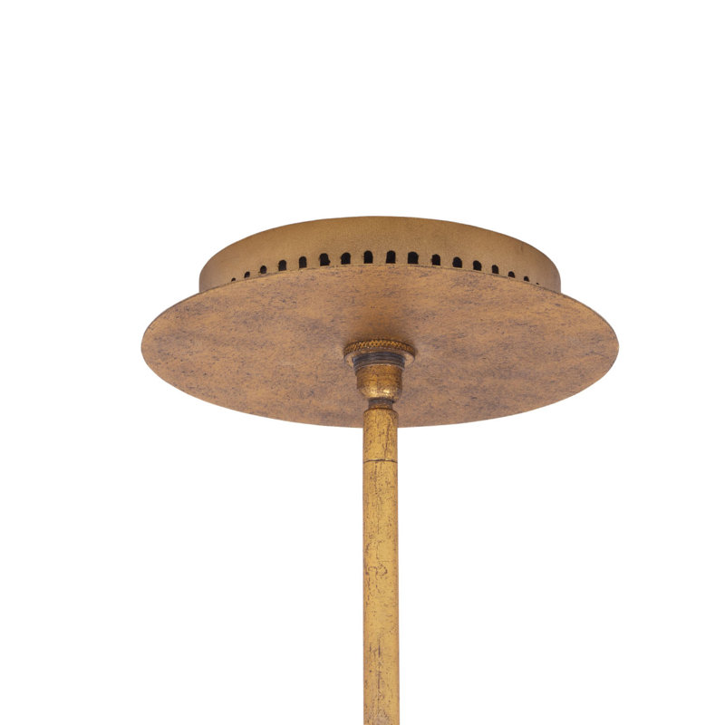 Lustre à étages Geo 28 po à 2 lumières DEL, fini feuille d'or oxydée