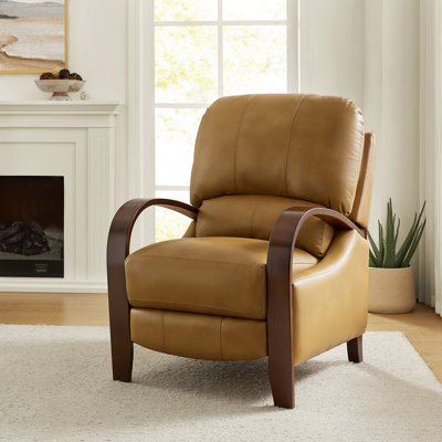 Hardge Genuine Leather Manual Standard Recliner by 17 Stories