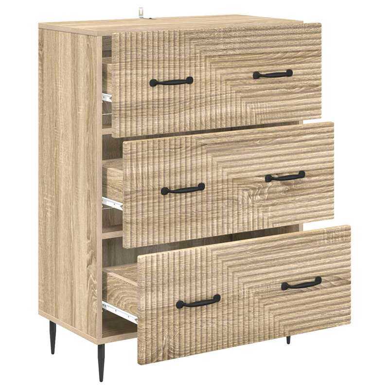 3 -Drawer Rectangle Accent Chest, Sonoma Oak