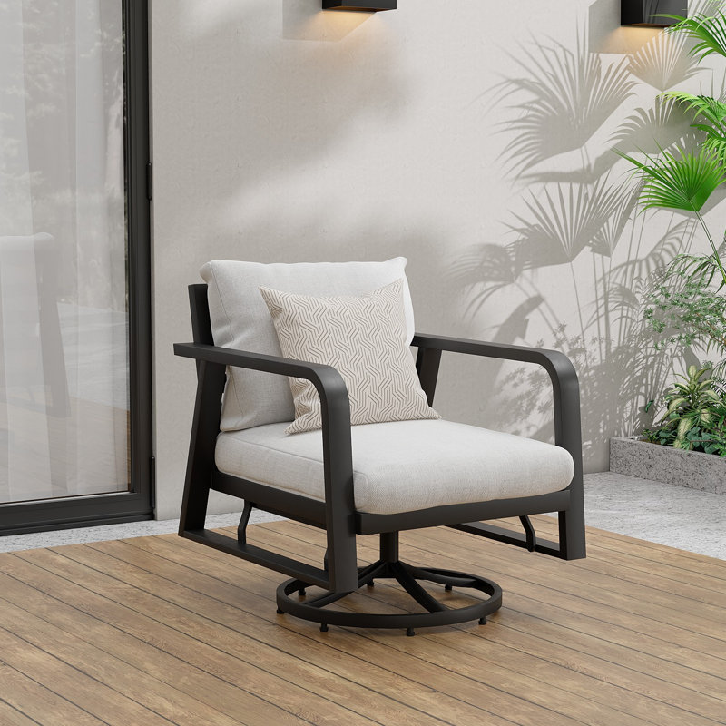 Canapé d'extérieur pivotant en aluminium Fr
