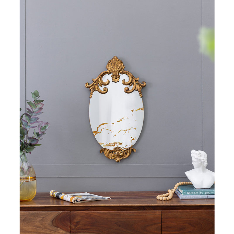 Miroir décoratif mural ovale, miroir décoratif, miroir de chambre à coucher, 26 po x 14,8 po