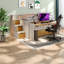 Lits multifonctionnels avec rangement, lit mezzanine double en bois aggloméré moderne pour la maison