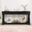 Console 63 po avec 3 tiroirs et tablette méditerranéenne - canapé très long pour entrée / couloir / salon - finition espresso, pieds en bois massif, style rétro vieilli-129594278