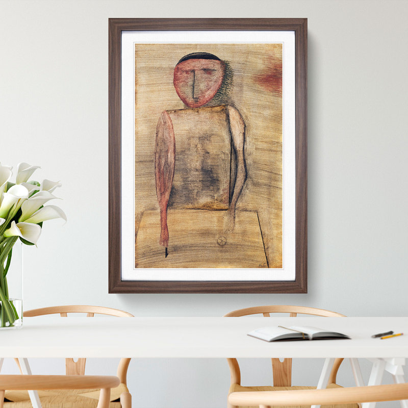 Doctor by Paul Klee - Picture Frame Painting, Walnut Framed, 48cm H x 36cm W x 2cm D