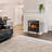 Winston Porter Electric Fireplace Infrared Heater , 20" Freestanding Fireplace Stove Heater, AdjustableBrightness/Heating Mode, Overheating Safe Design