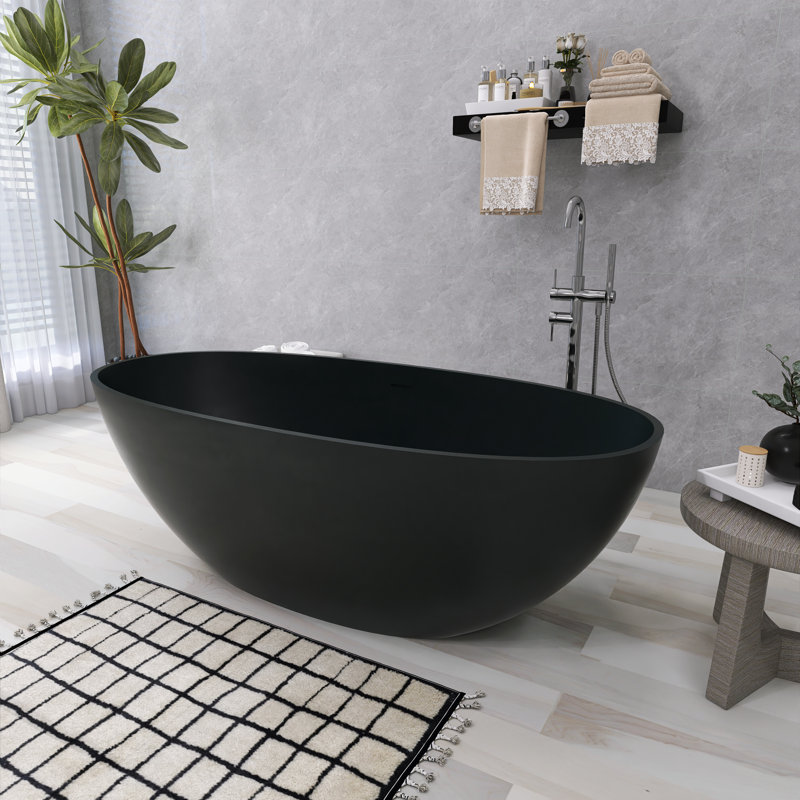 Baignoire de trempage autoportante en résine 65 po