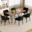 Modern Curved Back Dining Chair With Wood Legs, Upholstered Accent Chair For Kitchen & Living Room-1737306766