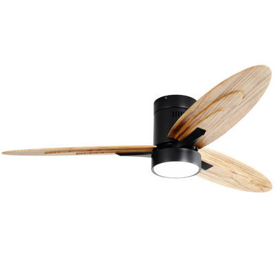 Ventilateur de plafond encastré de 56 pouces de conception moderne avec lumière et télécommande