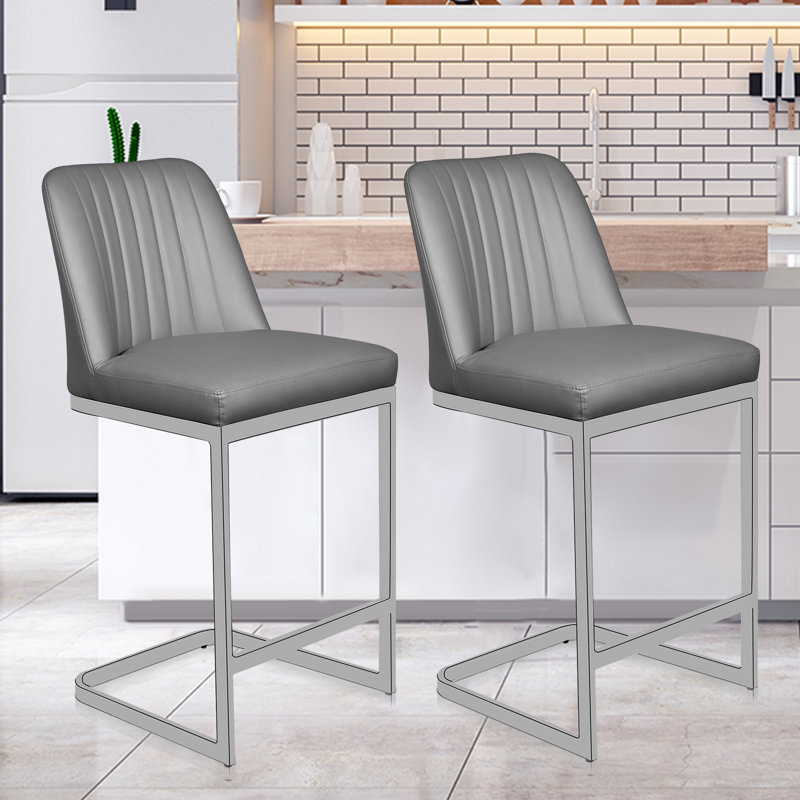 Tabouret de comptoir 24 po Lapsley, gris