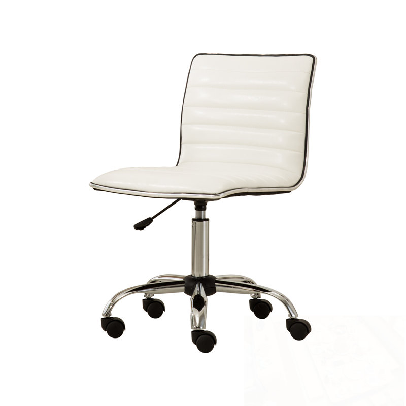 Chaise de bureau sans accoudoirs avec base en métal