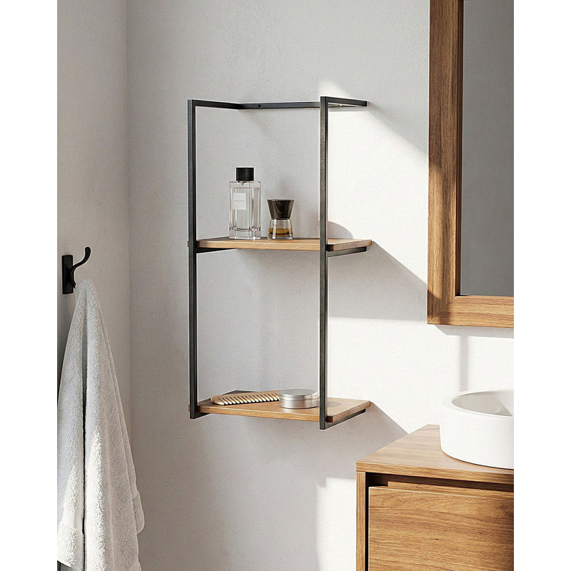 2 Piece Solid Wood Bracket Shelf