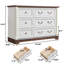 Commode 6 tiroirs en bois avec rangement