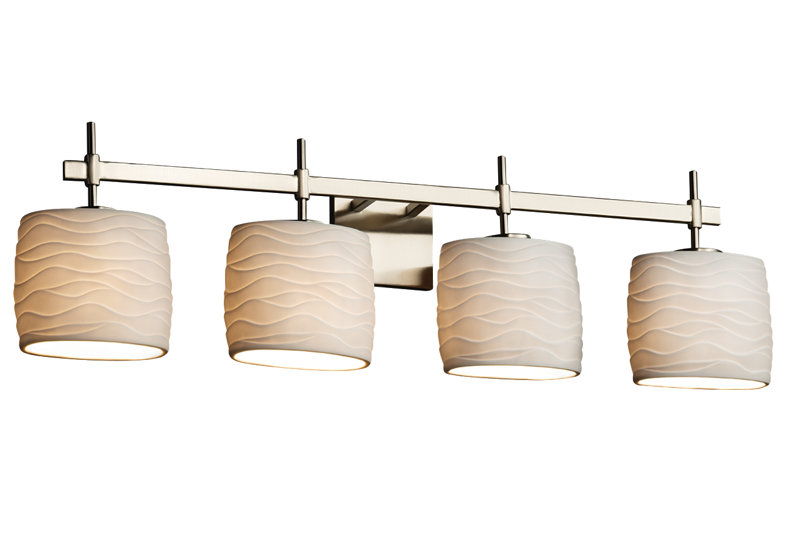 4 - Light Dimmable LED Vanity Light, Matte Black