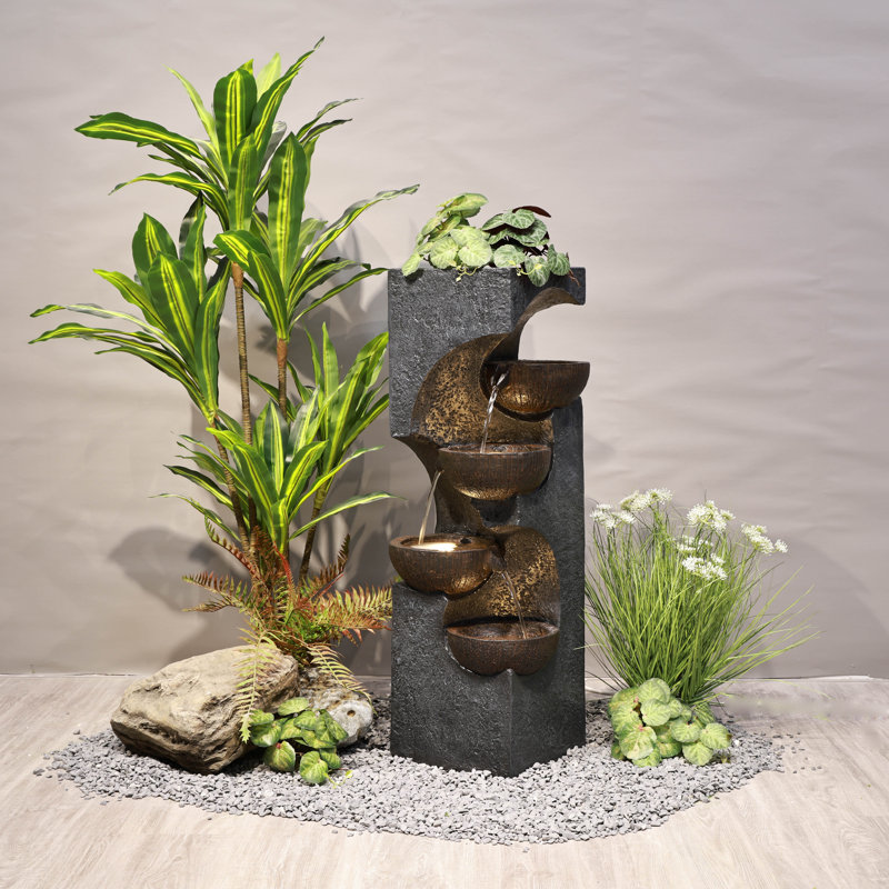 Fontaine à bols empilables 36 "avec 36 lumières DEL blanc chaud