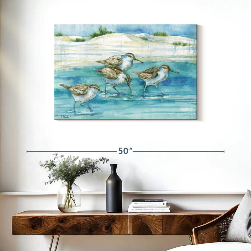 Sandy Sandpipers I, 24" H x 36" W