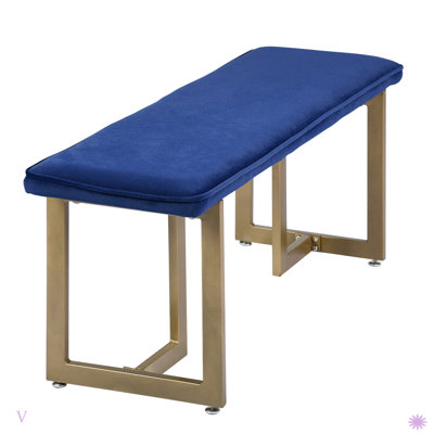 Ensemble de 1 banc rembourré en velours