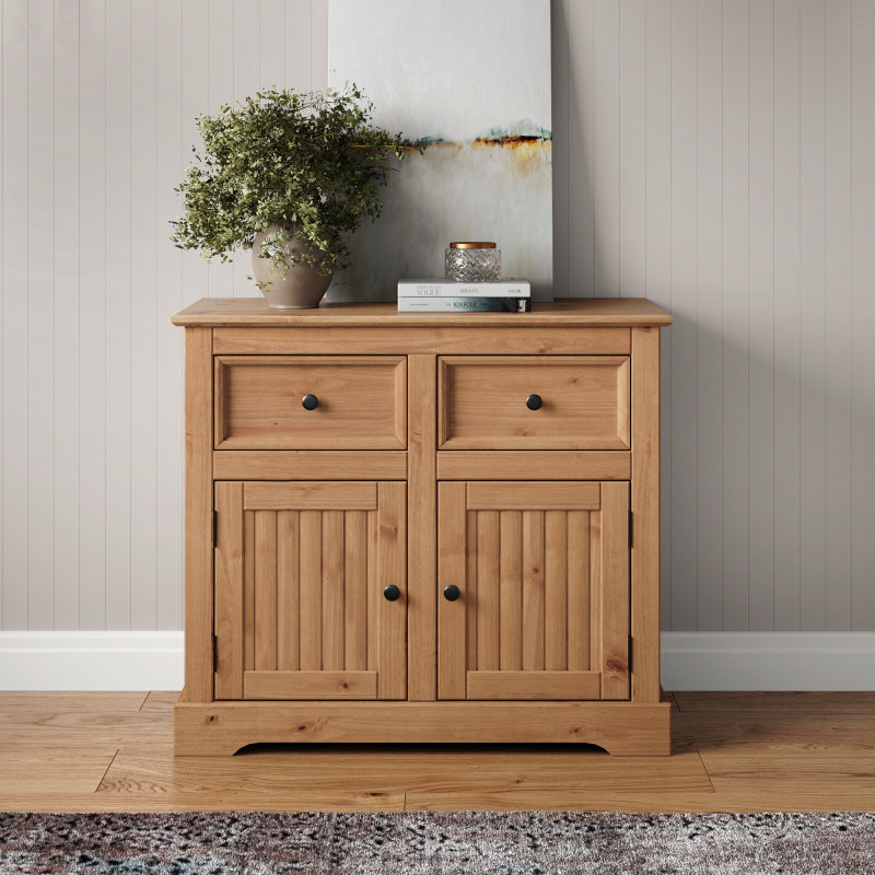 Sideboard Dharamvir aus Massivholz 87 cm