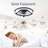Cissline 20" Modern Black Flush Mount Ceiling Fan Light With Led Light & Remote For Bedroom/living Room