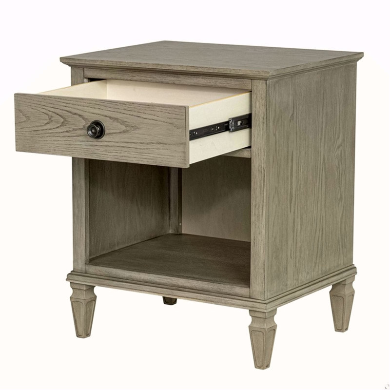 Table de chevet gris récupéré, Gris
